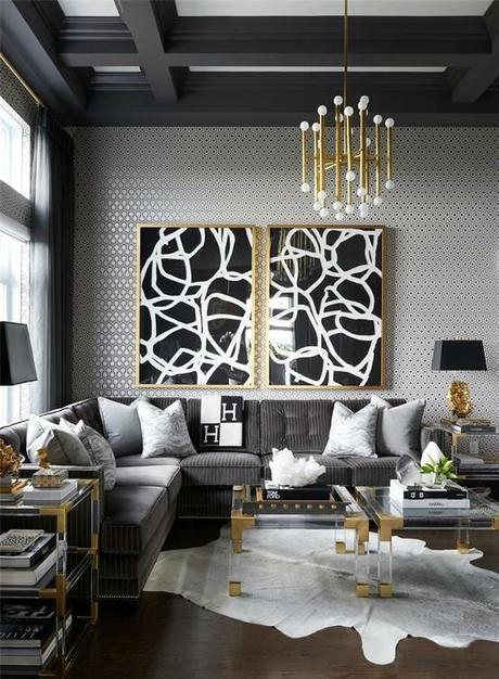 Creating luxury interior with Black and Gold