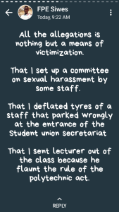 FPE NEWS: Why SIWES May Not Graduate This Year