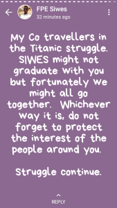 FPE NEWS: Why SIWES May Not Graduate This Year