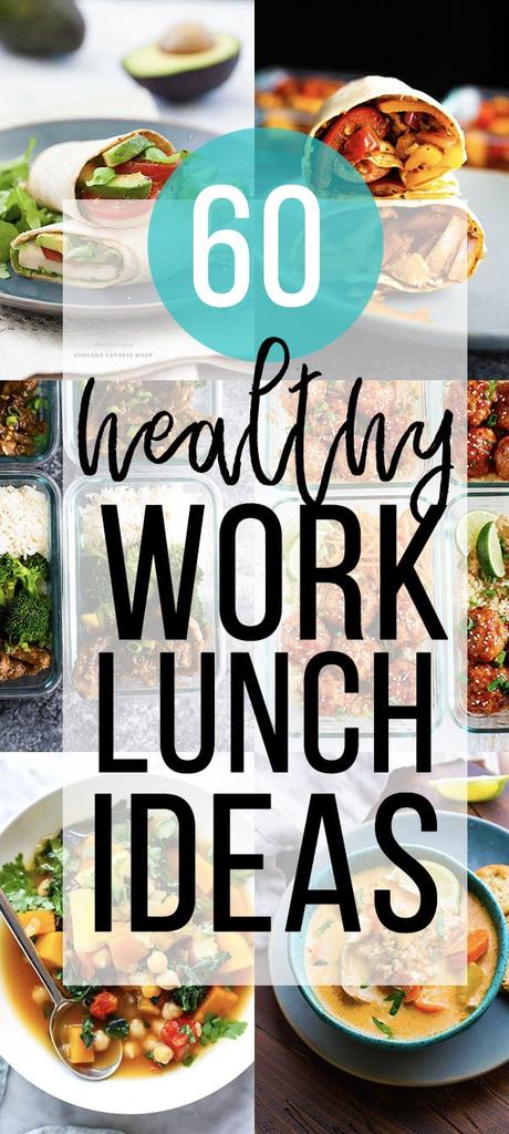60 healthy lunch ideas for work collage image