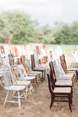 country wedding ideas mixed chairs at the wedding