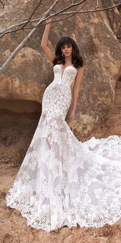  katherine joyce wedding dresses fit and flare strapless lace train beach