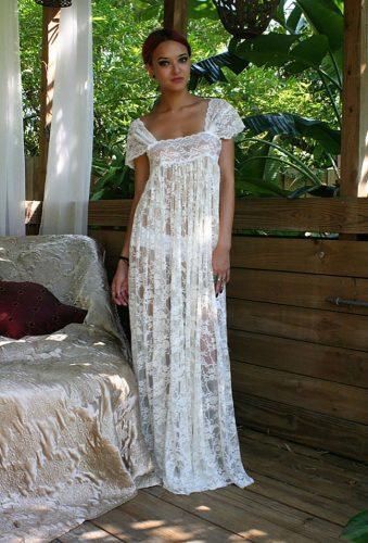 wedding night gown long lace nightgown sarafinaDreams