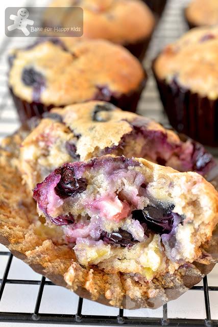 low fat low sugar moist strawberry blueberry banana muffins nut free dairy free