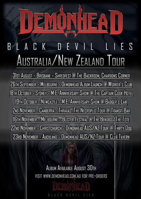 Demonhead: Release New Album Black Devil Lies & Australian/New Zealand Tour Announced