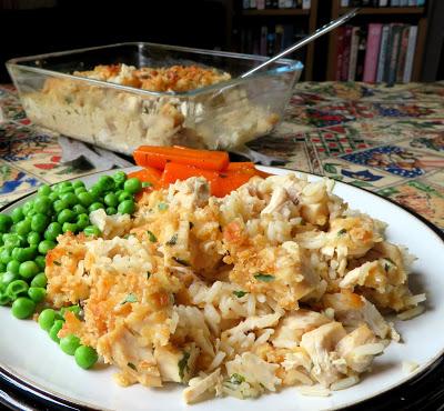 Garlic Cheddar Chicken & Rice Bake 