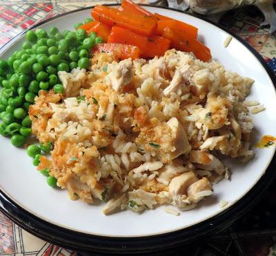 Garlic Cheddar Chicken & Rice Bake 