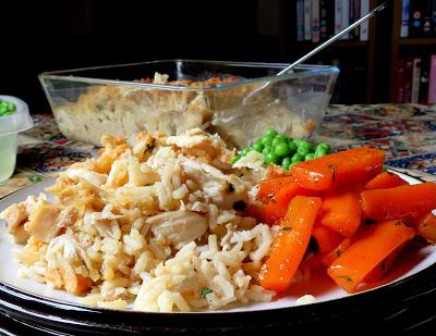 Garlic Cheddar Chicken & Rice Bake 