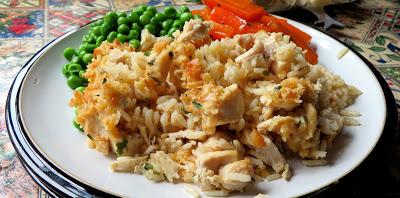 Garlic Cheddar Chicken & Rice Bake 