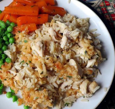 Garlic Cheddar Chicken & Rice Bake 