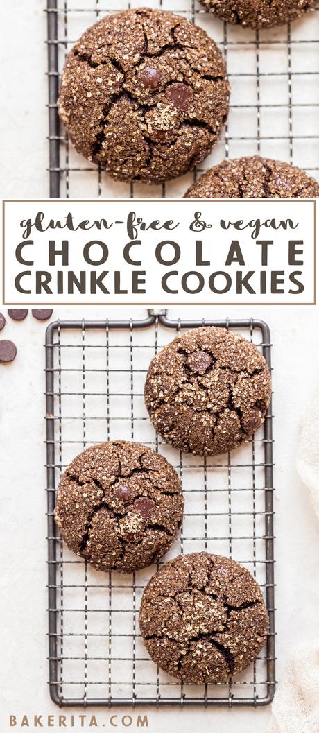 You'll want to make a double batch of these Gluten-Free Vegan Chocolate Crinkle Cookies - one for you, and one to share! These paleo-friendly cookies are perfect for lunchboxes, the holidays, or even a weeknight dessert - thankfully, they come together quickly!