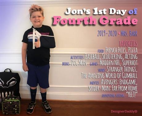 First Day of School: Fourth Grade!