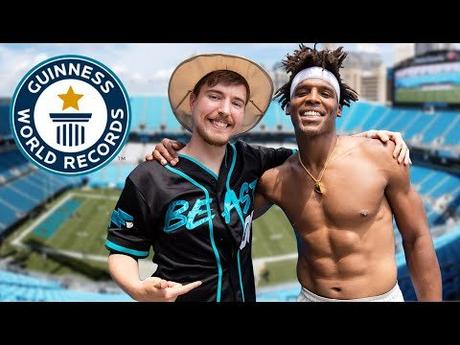 Breaking World Records with Mr Beast | Cam Newton Vlogs