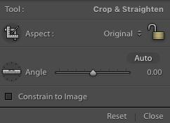 Lightroom Crop and Straighten Settings