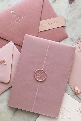 simple wedding ideas stylish pink invitations
