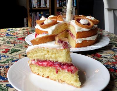 Raspberry Jam Tart Birthday Cake
