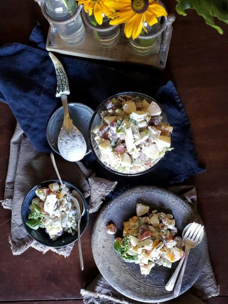 apple basil bleu salad