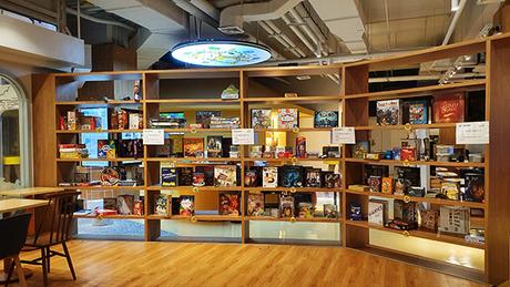 Shelves of board games