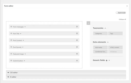 All About WordPress: How Users Can Submit A Post From Front-End build form WordPress