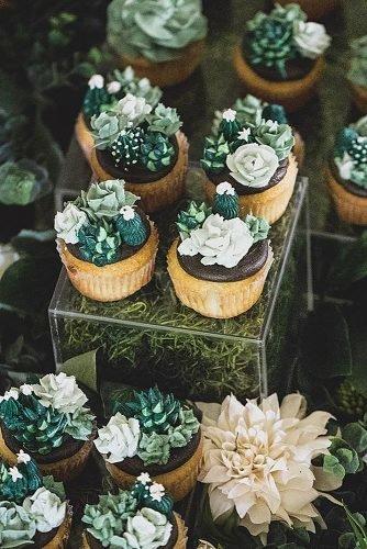 chocolate wedding cupcake succulents cupcakes