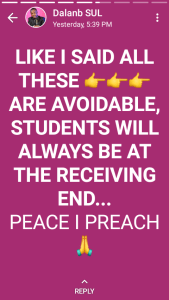 Ede Poly Ex-SUG President Cries-Out For Peace Over ASUP Crisis Ede Poly Ex-SUG President Cries-Out For Peace Over ASUP Crisis