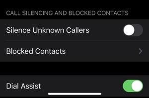 Silence unknown caller