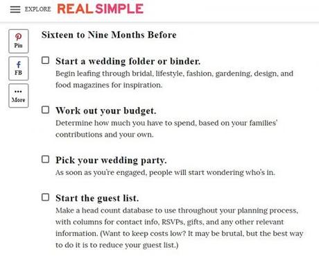 wedding planning printables realsimple