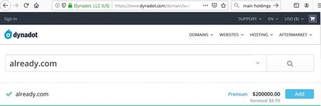 already.com at Dynadot