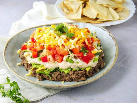 Guilt-Free, Healthy Seven Layer Bean Dip