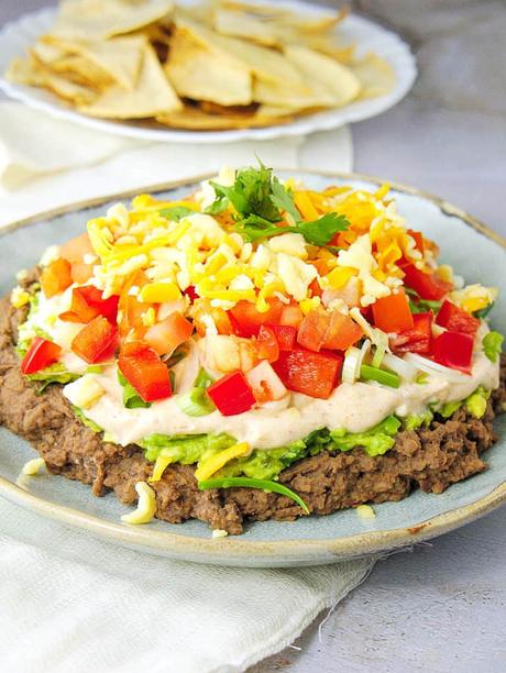 Guilt-Free, Healthy Seven Layer Bean Dip