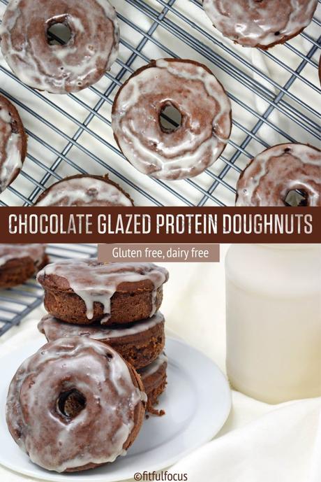 Chocolate Glazed Protein Doughnuts (gluten free & dairy free)