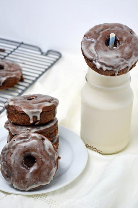 Chocolate Glazed Protein Doughnuts (gluten free & dairy free)