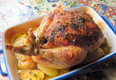 Roasted Garlic & Herb Chicken with Melting Potatoes