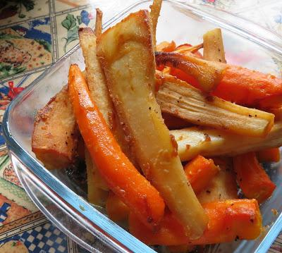 Honey Mustard Roasted Parsnips & Carrots