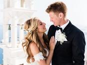 Gorgeous Wedding Santorini with Blush Pink Gold Hues Leoni