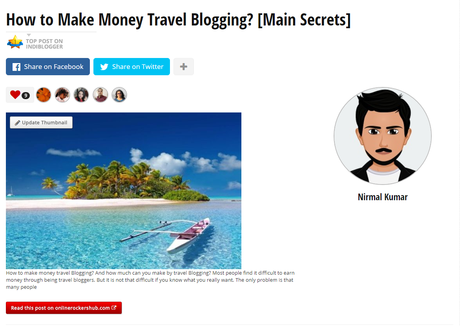 How to make money travel Blogging [Main Secrets] on IndiBlogger Homepage