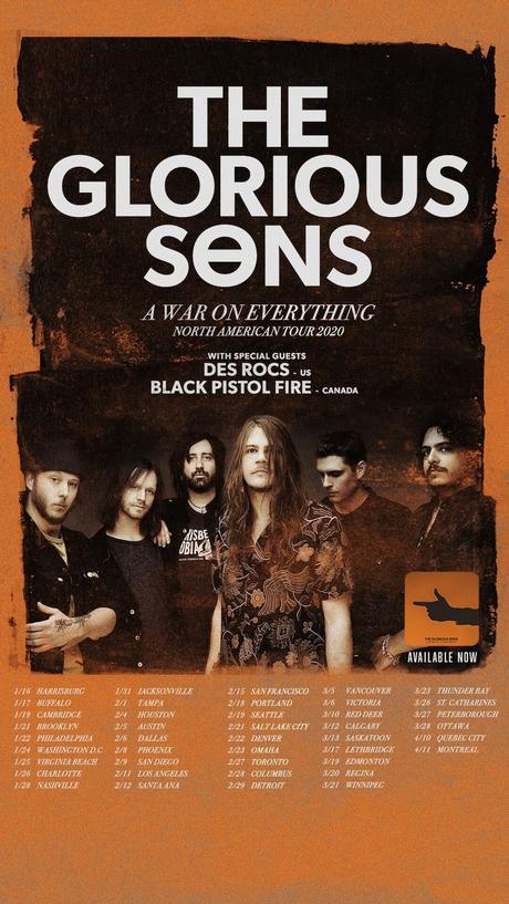 The Glorious Sons Announce A War On Everything Tour