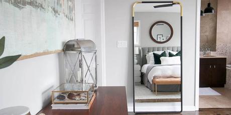 Full length floor mirror bedroom