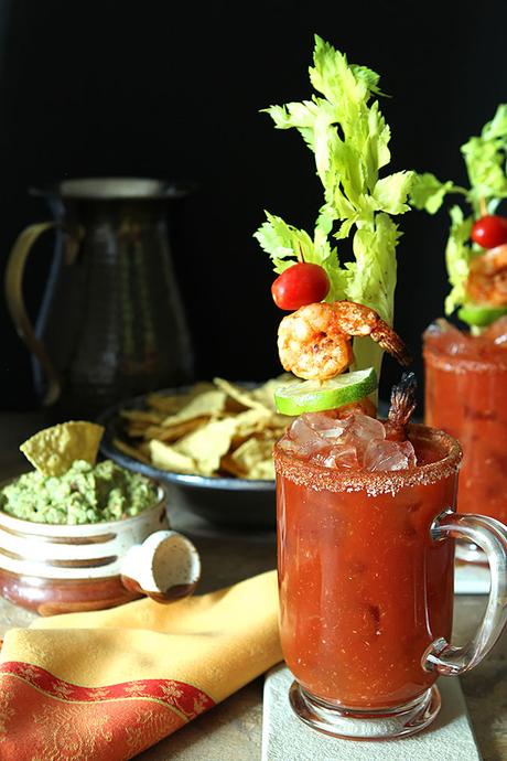 New England Bloody Mary with Shrimp Cocktail