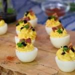 Bacon Topped Deviled Eggs