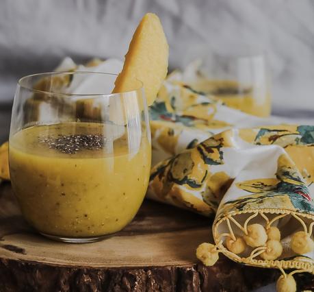 chia drink, mango coconut chia drink, summer drink, mango, vegan, gluten free drink, food, myriad musings. 