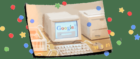 Google doodle on Google's 21st birthday
