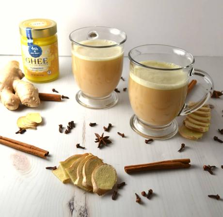 Homemade Turmeric Ginger  Tea Latte