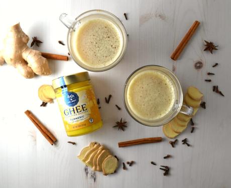 Homemade Turmeric Ginger  Tea Latte