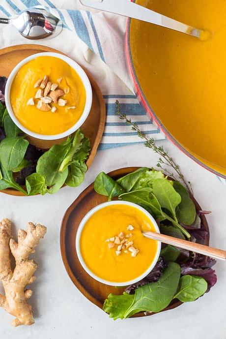 Vegan Butternut Squash Soup with Coconut Milk