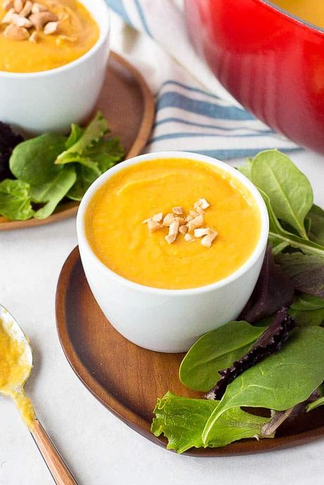 Vegan Butternut Squash Soup with Coconut Milk