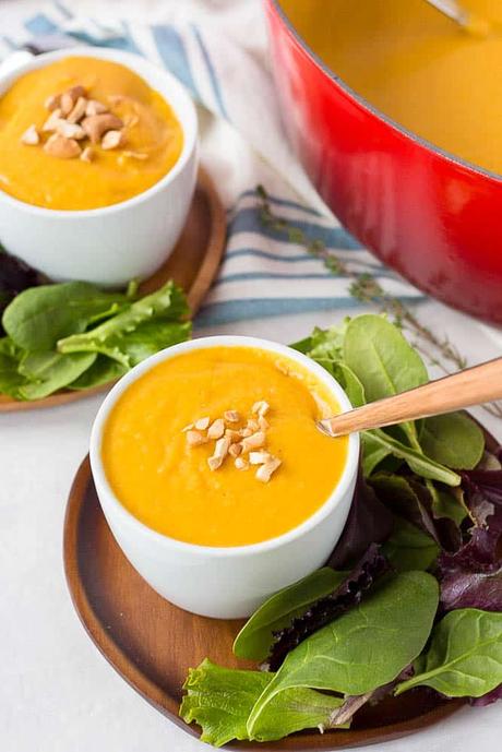 Vegan Butternut Squash Soup with Coconut Milk