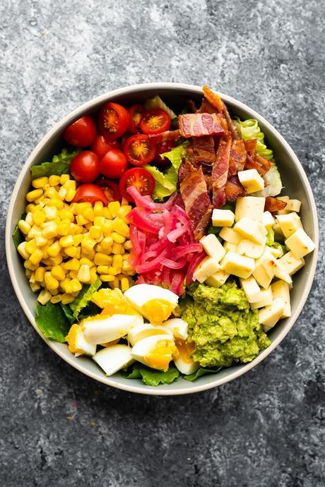overhead view of Mexican Cobb Salad
