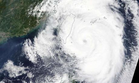 Image result for NASA finds Typhoon Mitag eye east of Taiwan