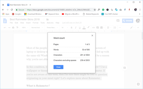 How to Check Word Count on Google Docs – 2019 (Updated Word Counter) How to Check Word Count on Google Docs – 2019 (Updated Word Counter)